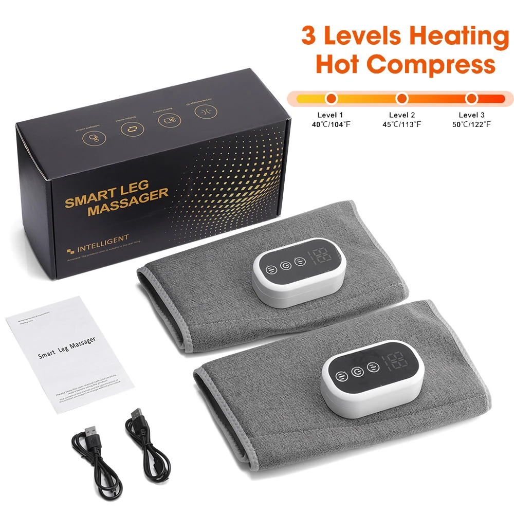 Portable Air Compression Leg Massager – 360° Full Coverage, Heat & Vibration - Image 10