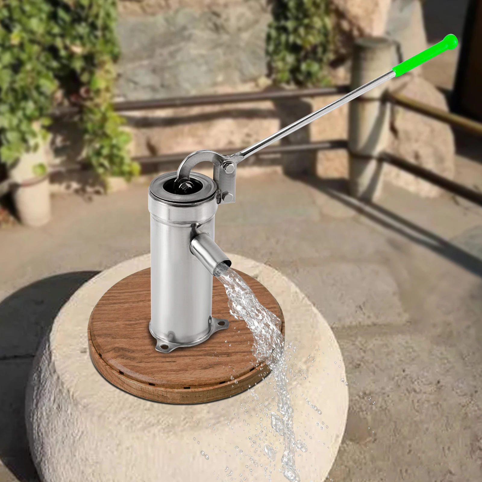 Stainless Steel Manual Water Jet Pump with Spare Parts, 8m/26.3ft Suction for Gardens & Ponds - Image 3