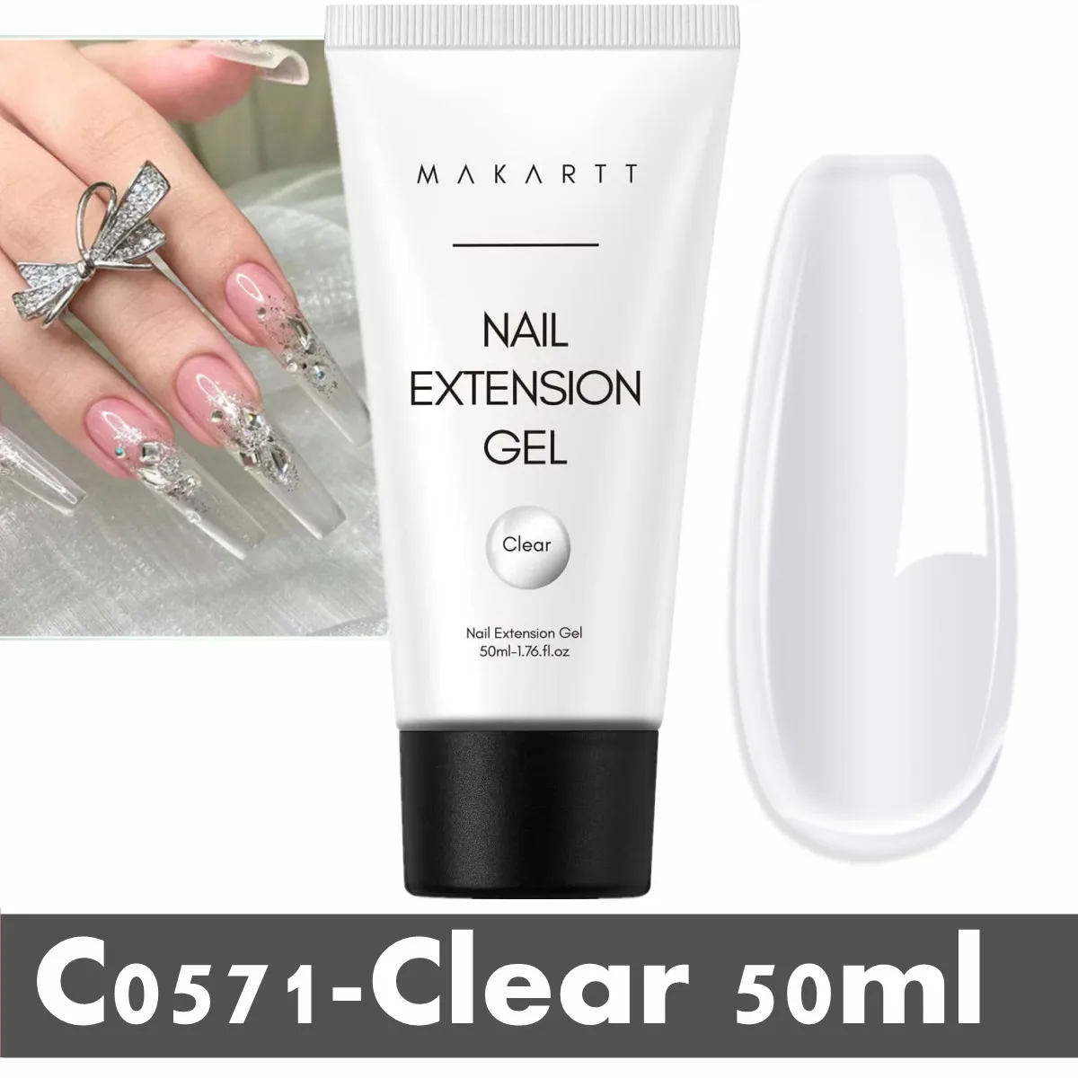 Makartt Natural Pink Poly Nail Gel – 50ML Builder for DIY Extensions - Image 8