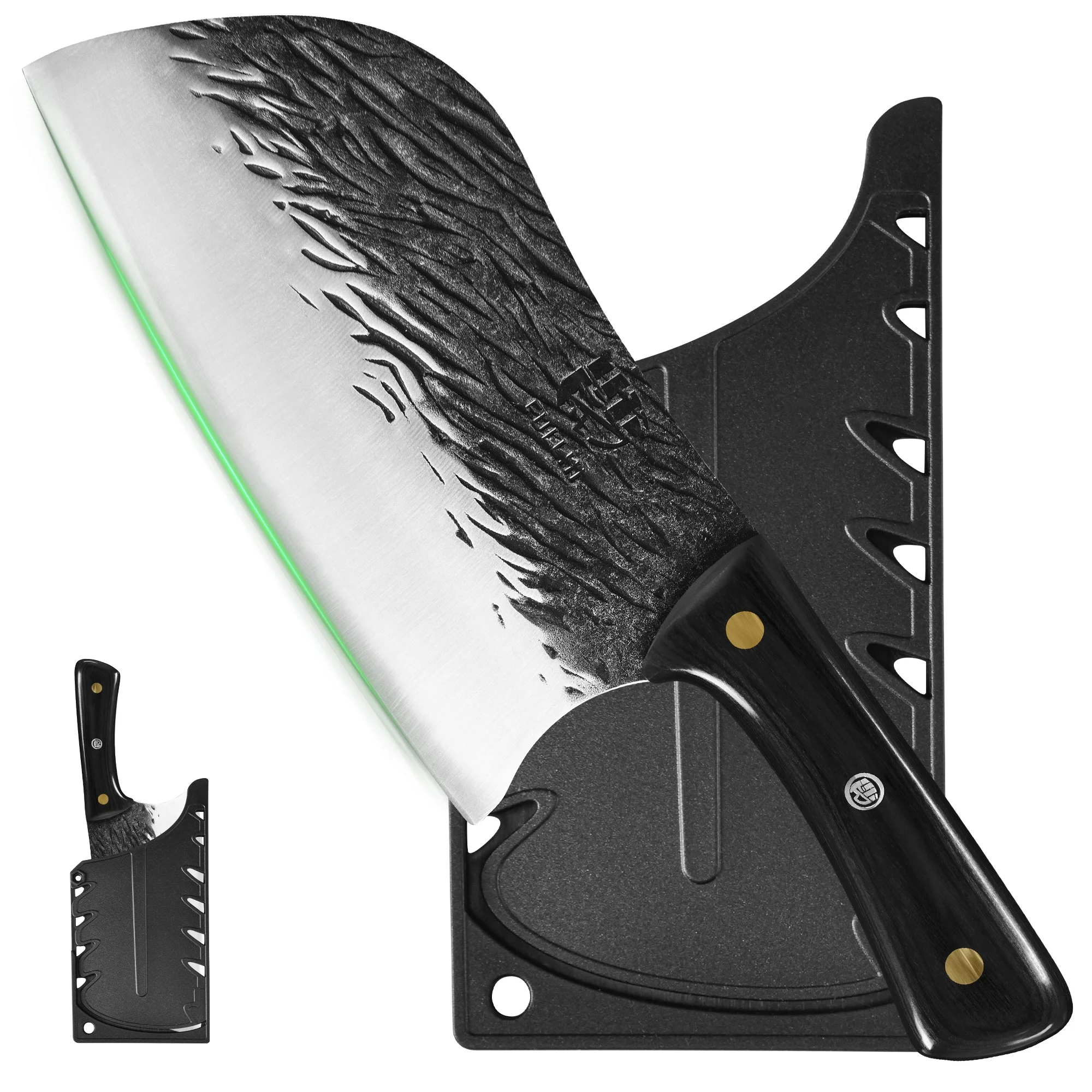 Full Tang Forged High‑Carbon Steel Chef Cleaver Knife with Sheath - Image 26
