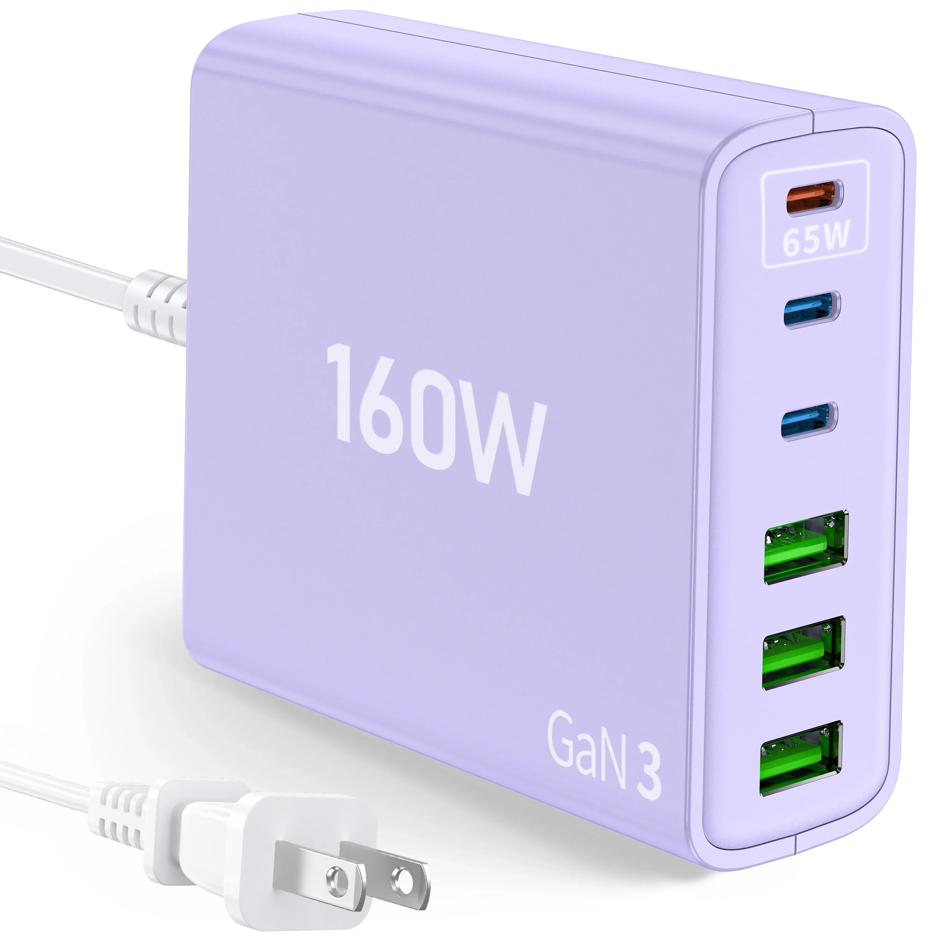 160W 6-Port GaN USB Fast Charger for iPhone, iPad, MacBook, Samsung, Android - Image 10