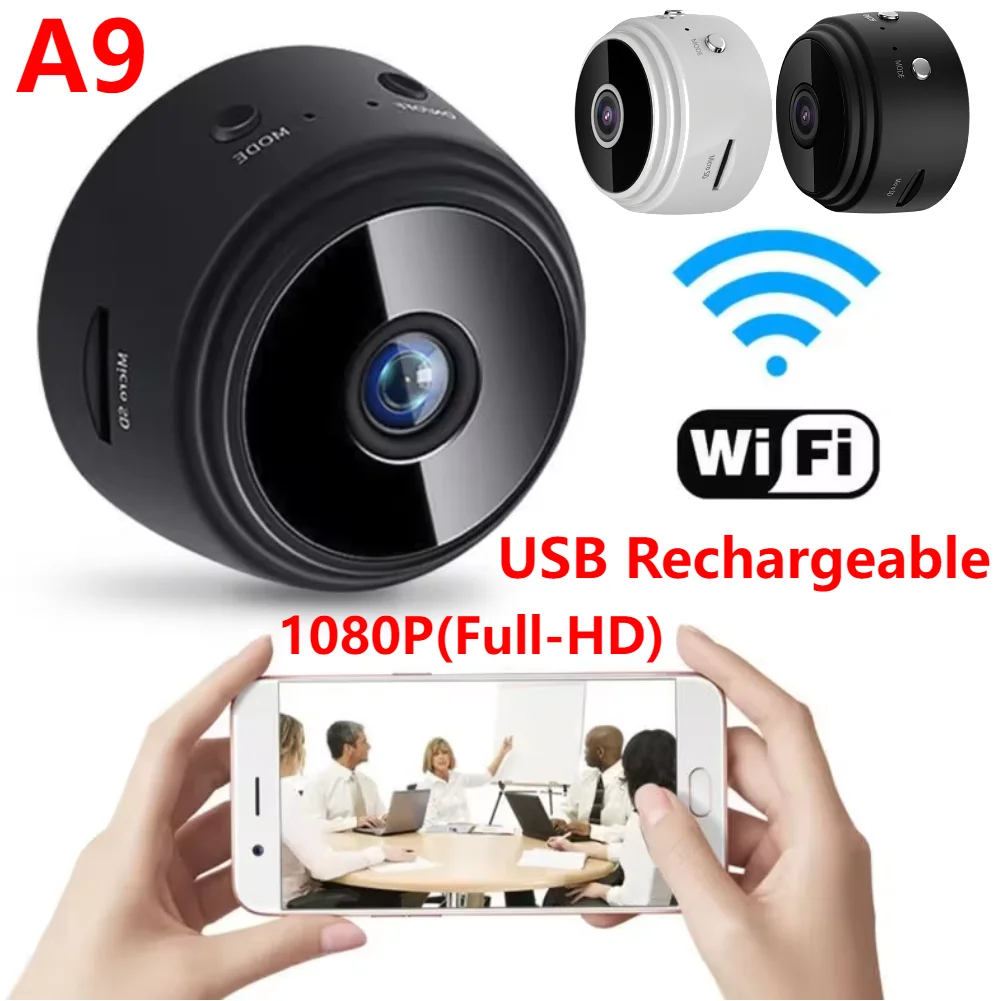1080P A9 WiFi Mini Camera - Voice & Video Recorder, Smart Home Security