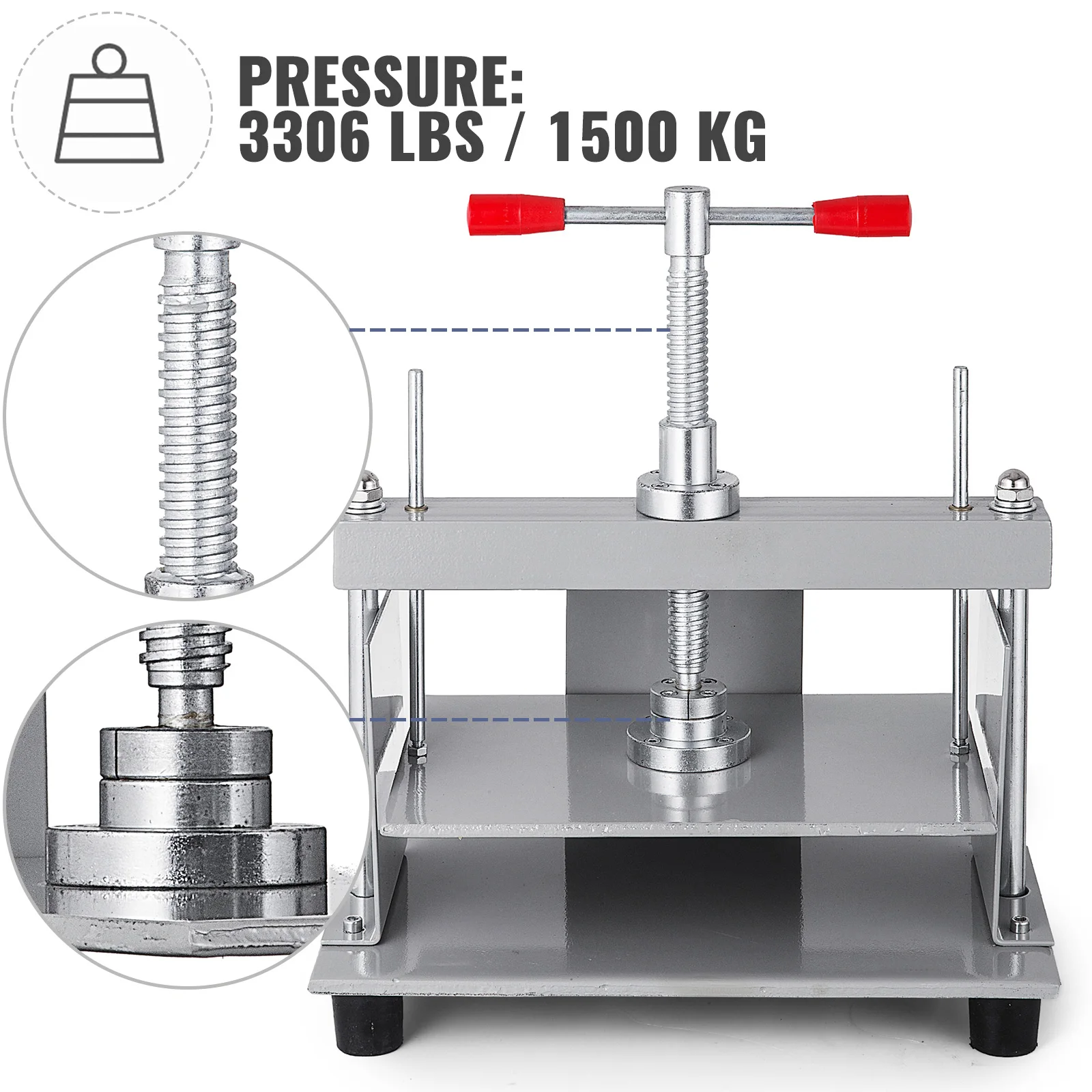 VEVOR Manual Paper Press Machine 12x8.6 inch for A4 Papers 10cm Thickness Steel Frame Paper Press Machine Papermaking Book Press - Image 4