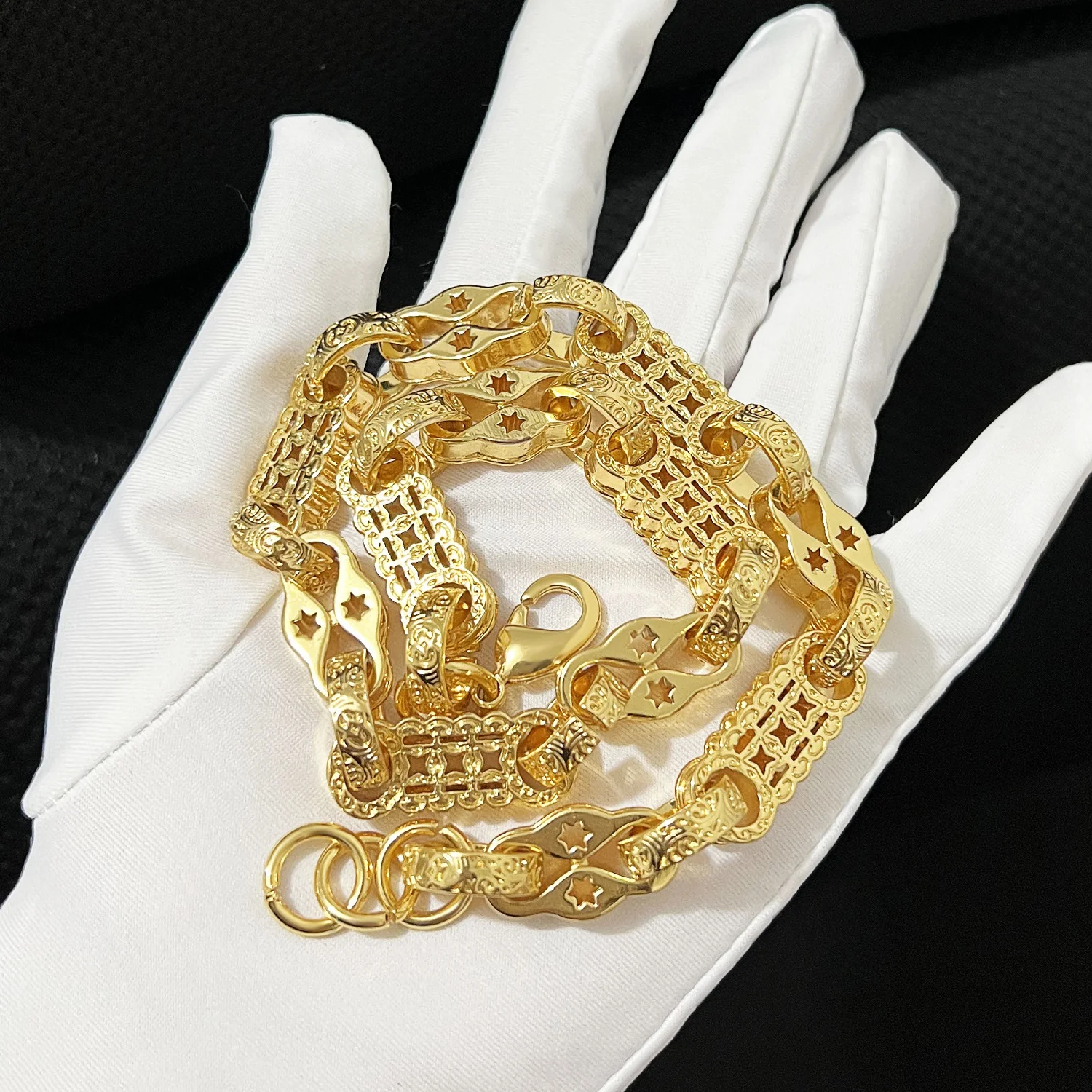 10mm 18K Gold Plated Cuban Link Chain Necklace for Men - Image 6