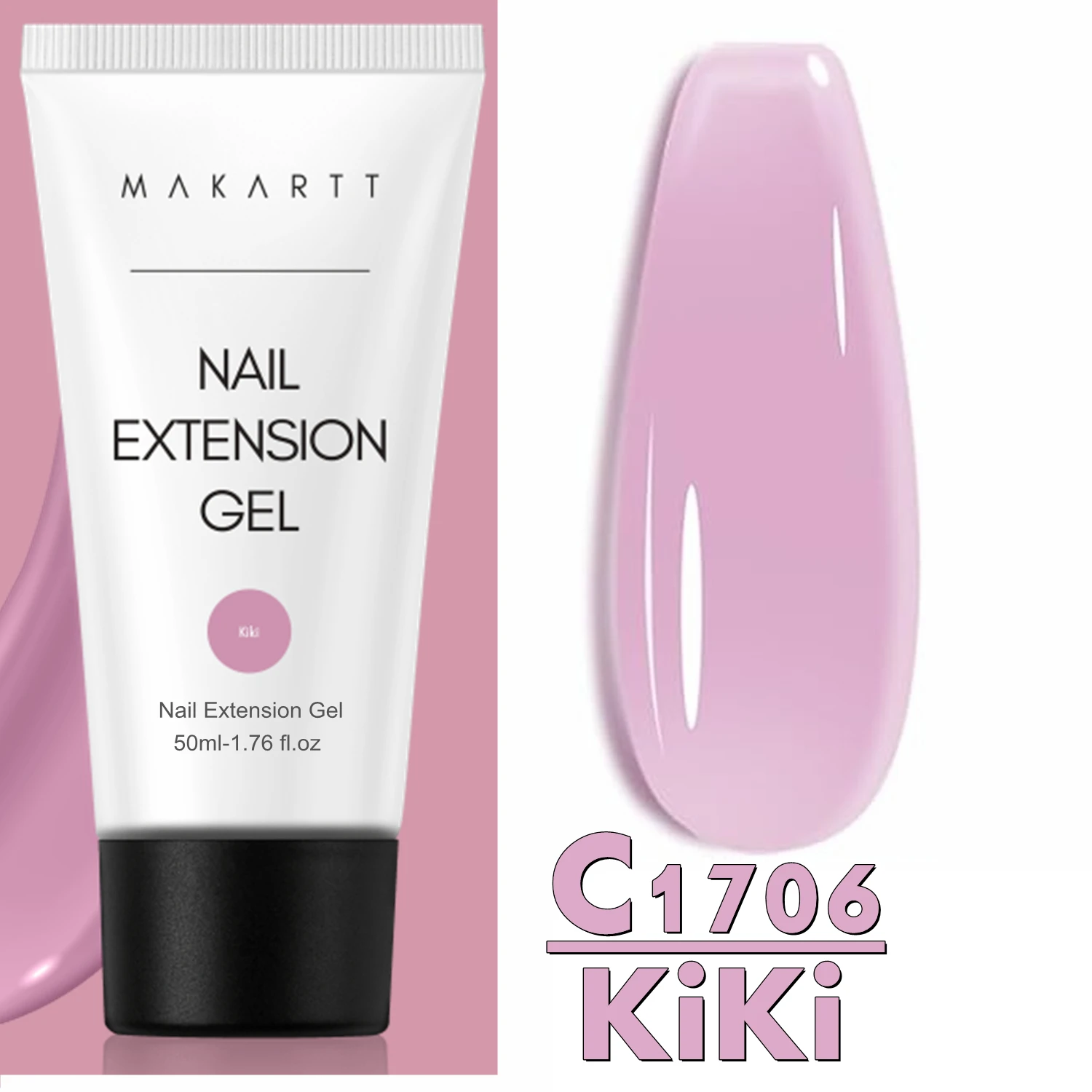 Makartt Natural Pink Poly Nail Gel – 50ML Builder for DIY Extensions - Image 22