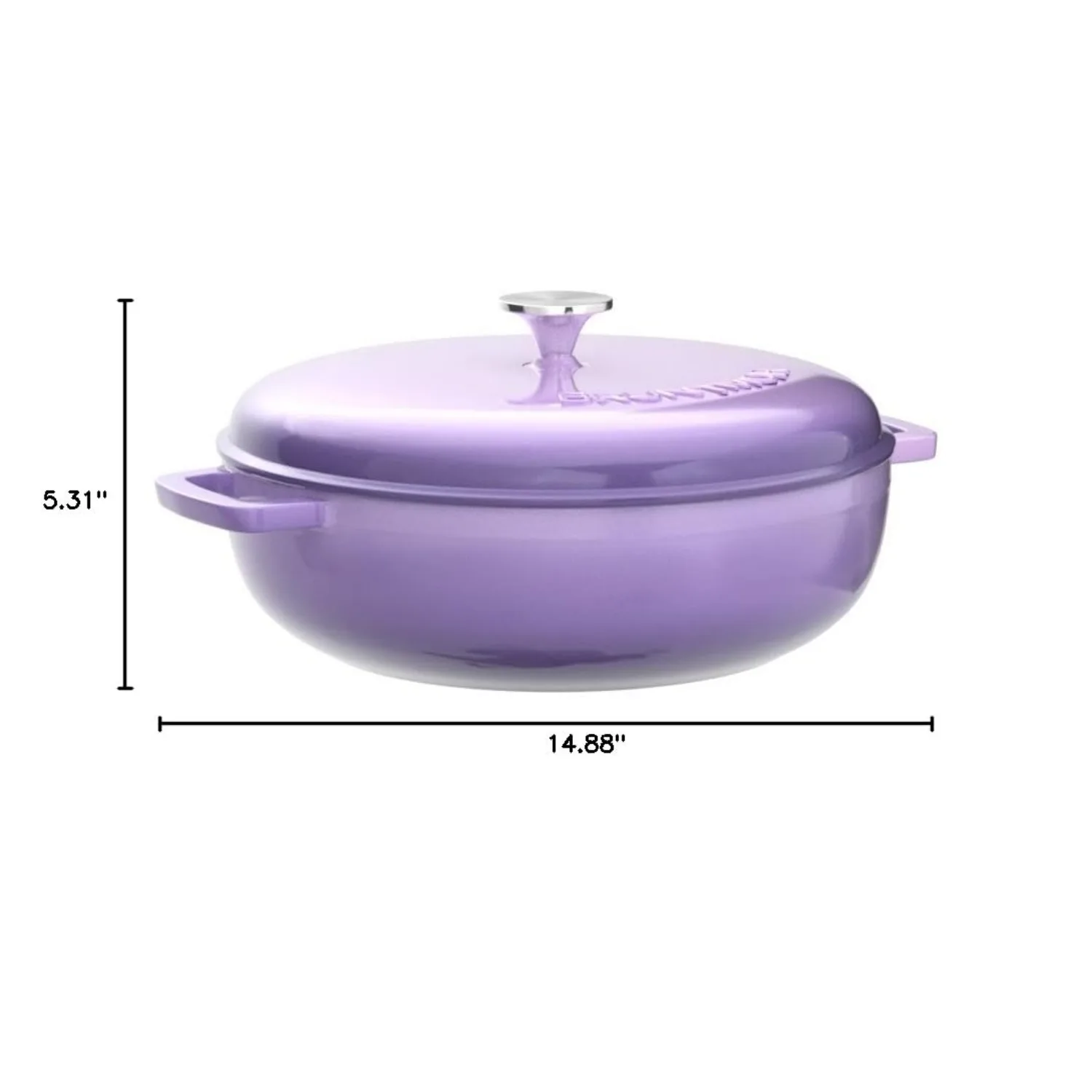 Purple Enameled Cast Iron Dutch Oven – 4.5 Quart with Dual Handles - Image 6