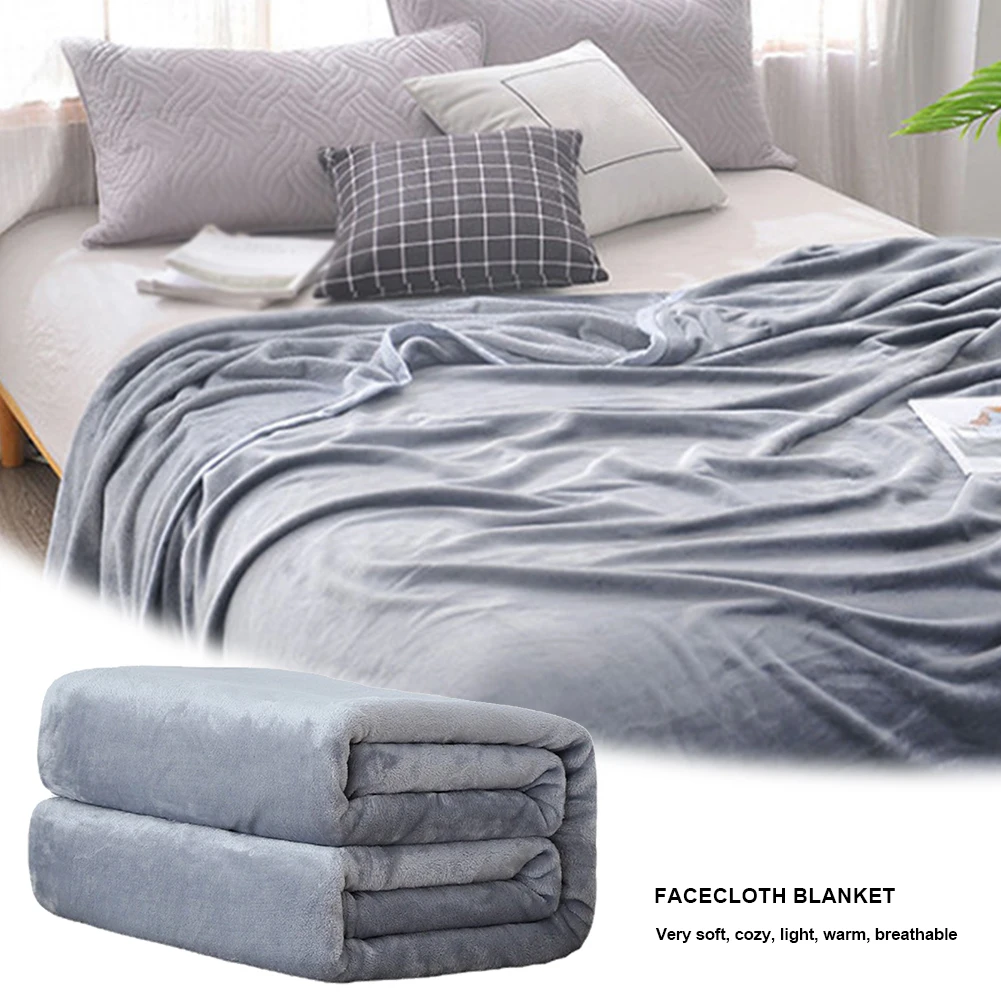 Flannel Fleece Blanket 1-10PCS - Soft Winter Cozy Thermal Plush Mat - Image 2
