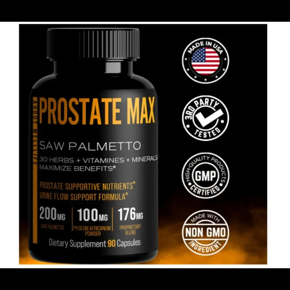 Saw Palmetto & 30 Herbal Extracts – Maximize Prostate Health with Minerals & Vitamins (90 Capsules)
