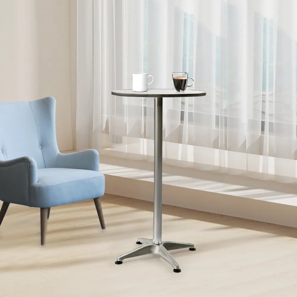 23.6" Round Pub Table Bistro Bar Height Cocktail Table W/ 90° Foldable - Image 6