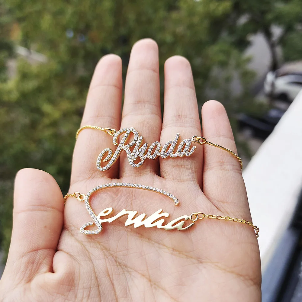 Custom Sterling Silver Crystal Name Necklace – Personalized Jewelry Gift - Image 3