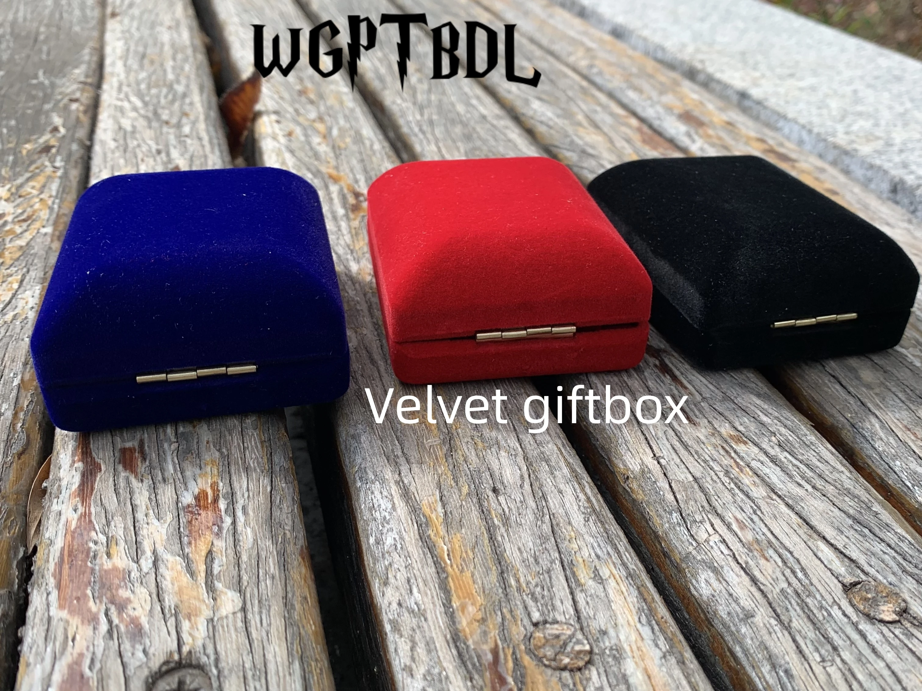 Velvet Box Custom Photo Logo Valentine Eternal Rose Ring Wedding Jewelry Storage Case