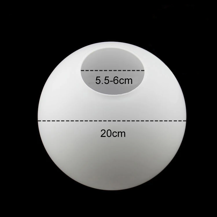 White Glass Globe Lampshade – Milky Round Light Cover in D10–D25cm Sizes - Image 14