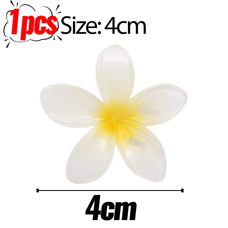1/6Pcs Hawaiian Gradient Flower Hair Clips Small Claw Hairpin Crab Barrette Women Hair Accessories - Image 12