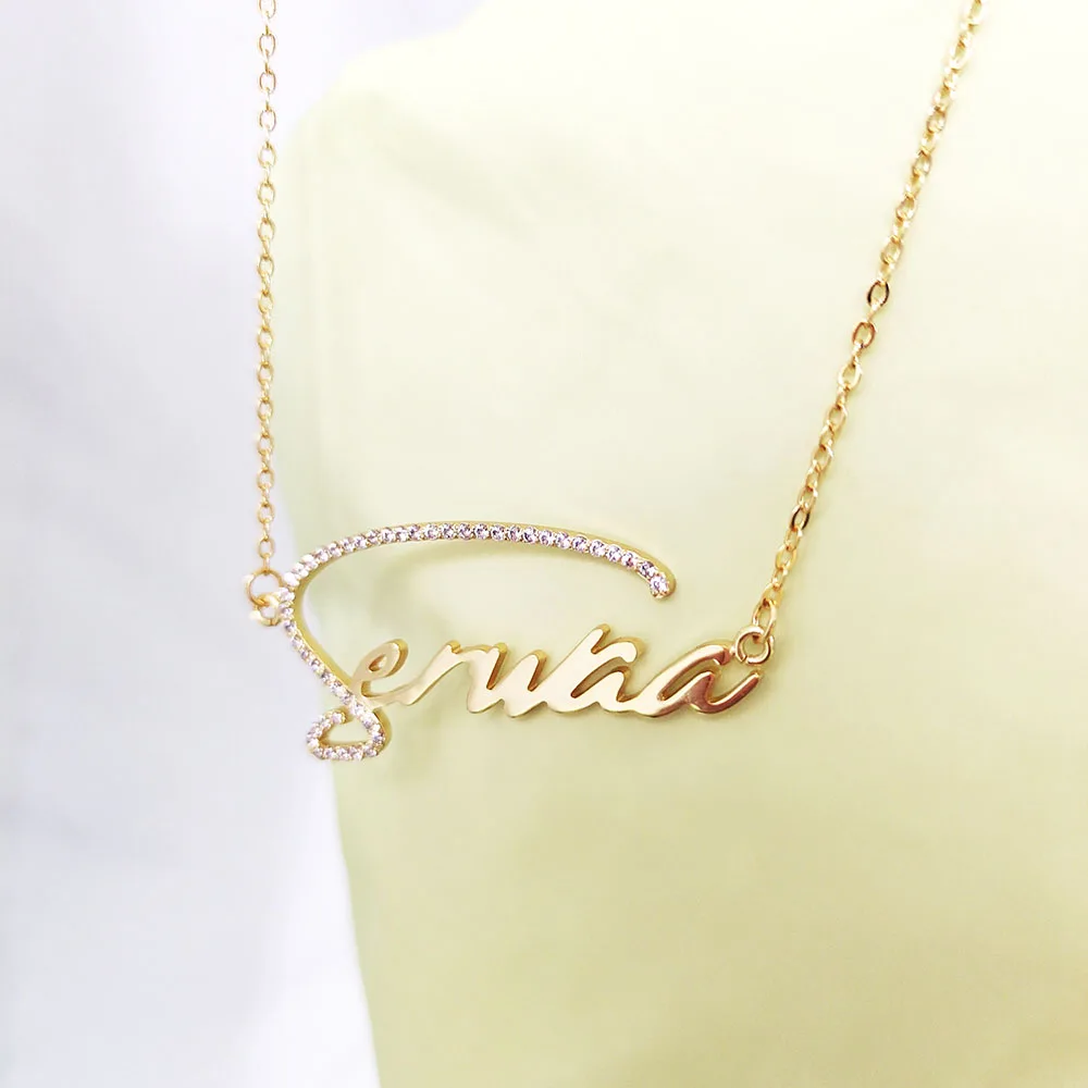 Custom Sterling Silver Crystal Name Necklace – Personalized Jewelry Gift - Image 4