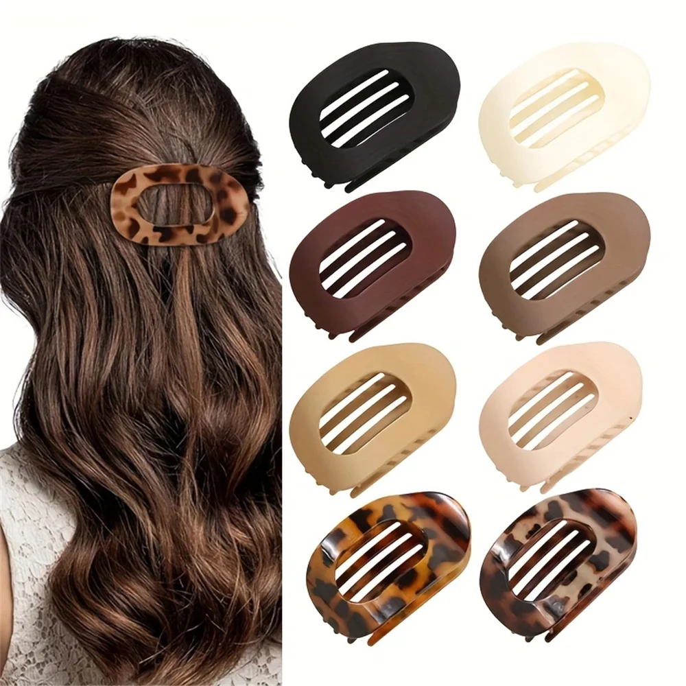 Matte Acrylic Duckbill Hair Clips – 4PCS Solid Color Barrettes for Women