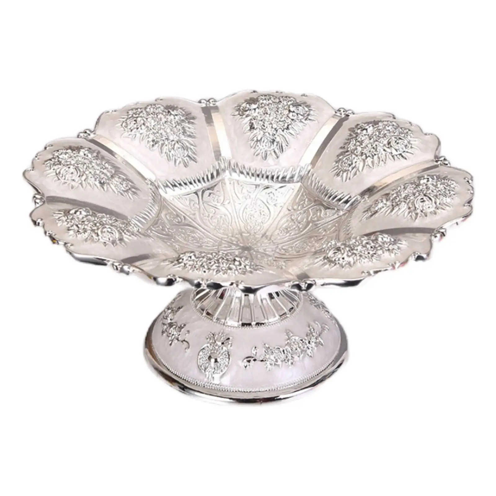 Gorgeous Golden Cake Stand - Relief Pattern with Base for Candy Bar Decoration