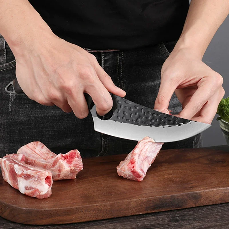 XYJ Handmade Forged Chef Butcher Knife - Image 3