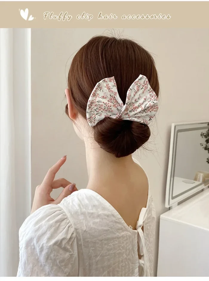 Women's Bow-Shaped Hairpin – Sweet & Lovely Hair Styling Tool for Buns & Braids - Image 3
