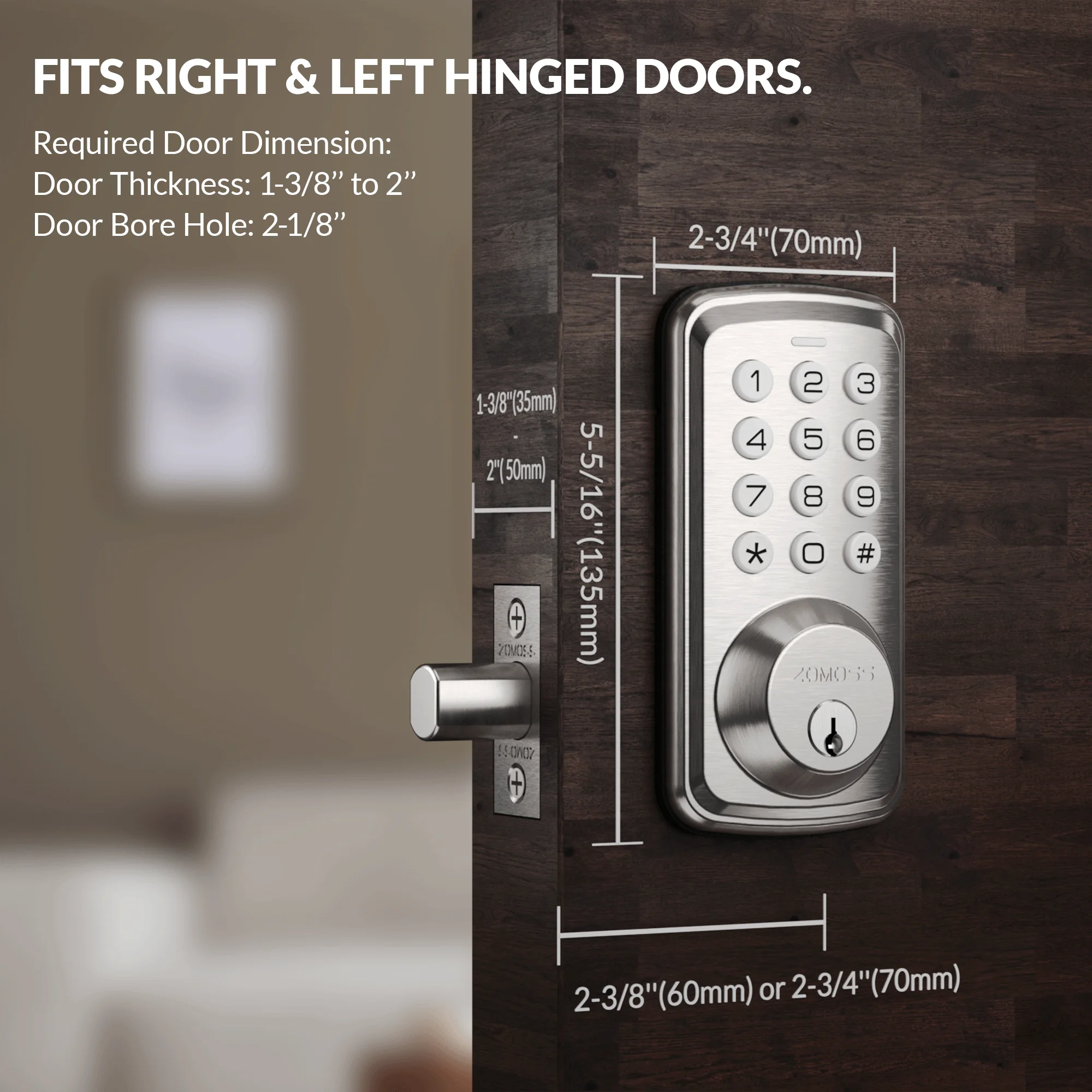 Smart Keypad Door Lock with Anti‑Peeking Code, Auto‑Lock & Easy Install - Image 6