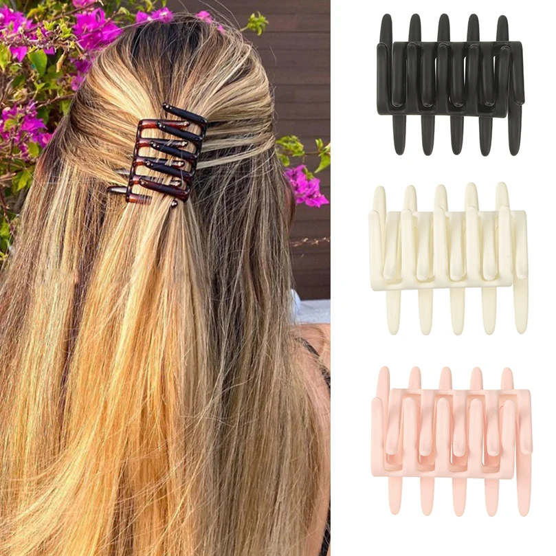 AWAYTR Double-Sided Non-Slip Hair Clip Comb – Frosted Toothed Ponytail Accessory