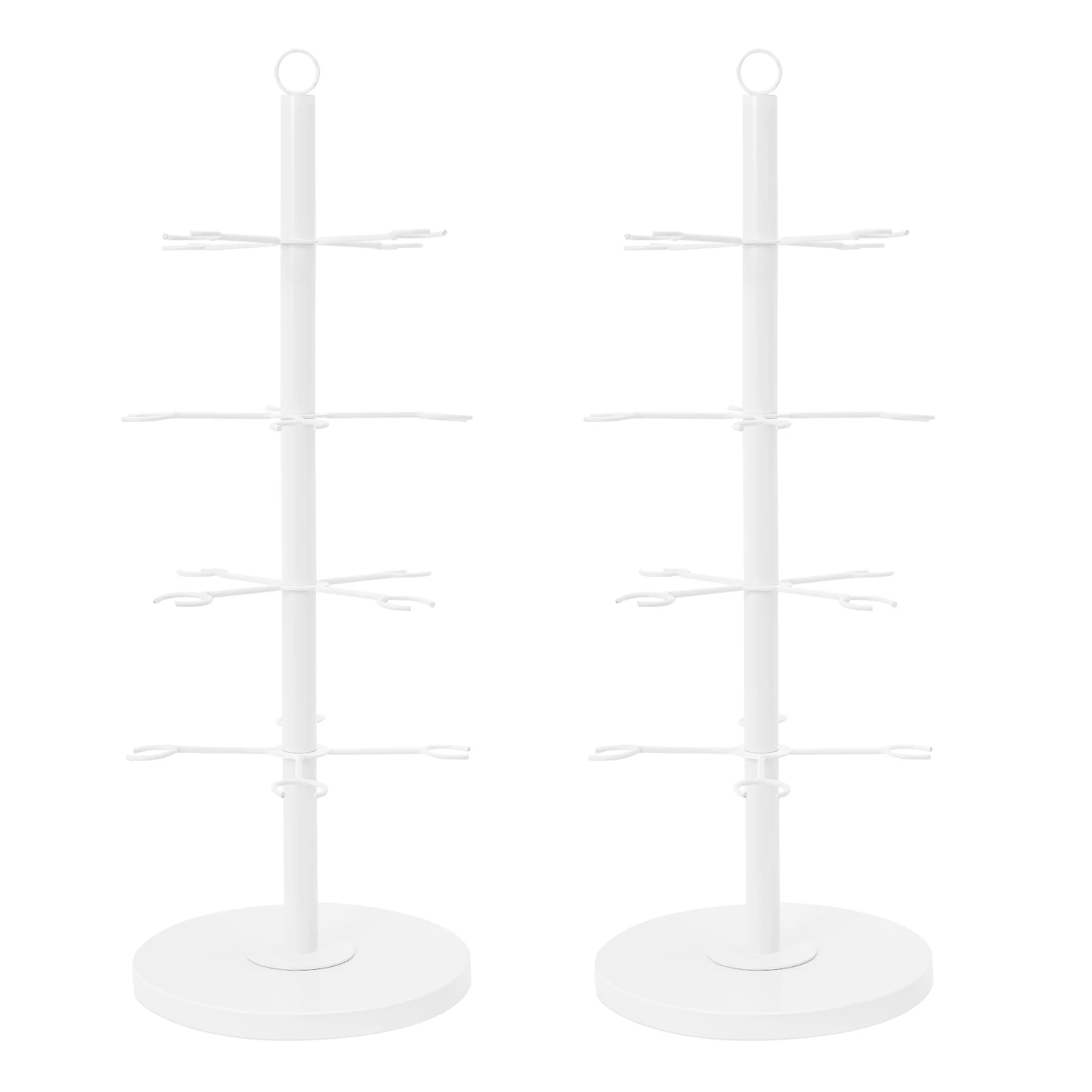 Modern 2-Tier Champagne Stand – Black Steel Wine Glass Holder, 16 Glasses per Tier, Round Base for Tabletop Display - Image 7