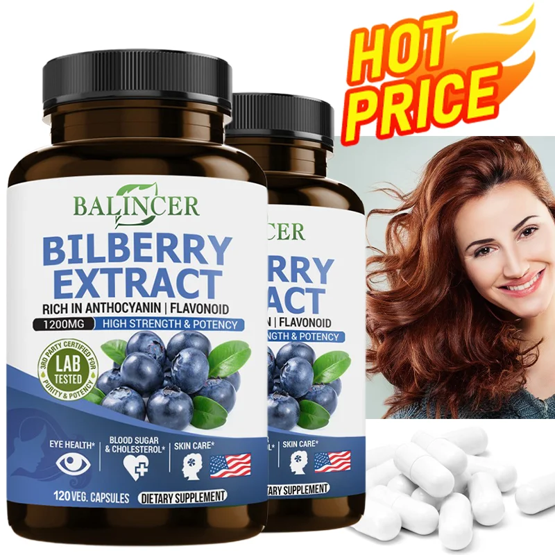 BALINCER Bilberry Extract 1200mg - Relieves Eye Fatigue & Supports Vision Health