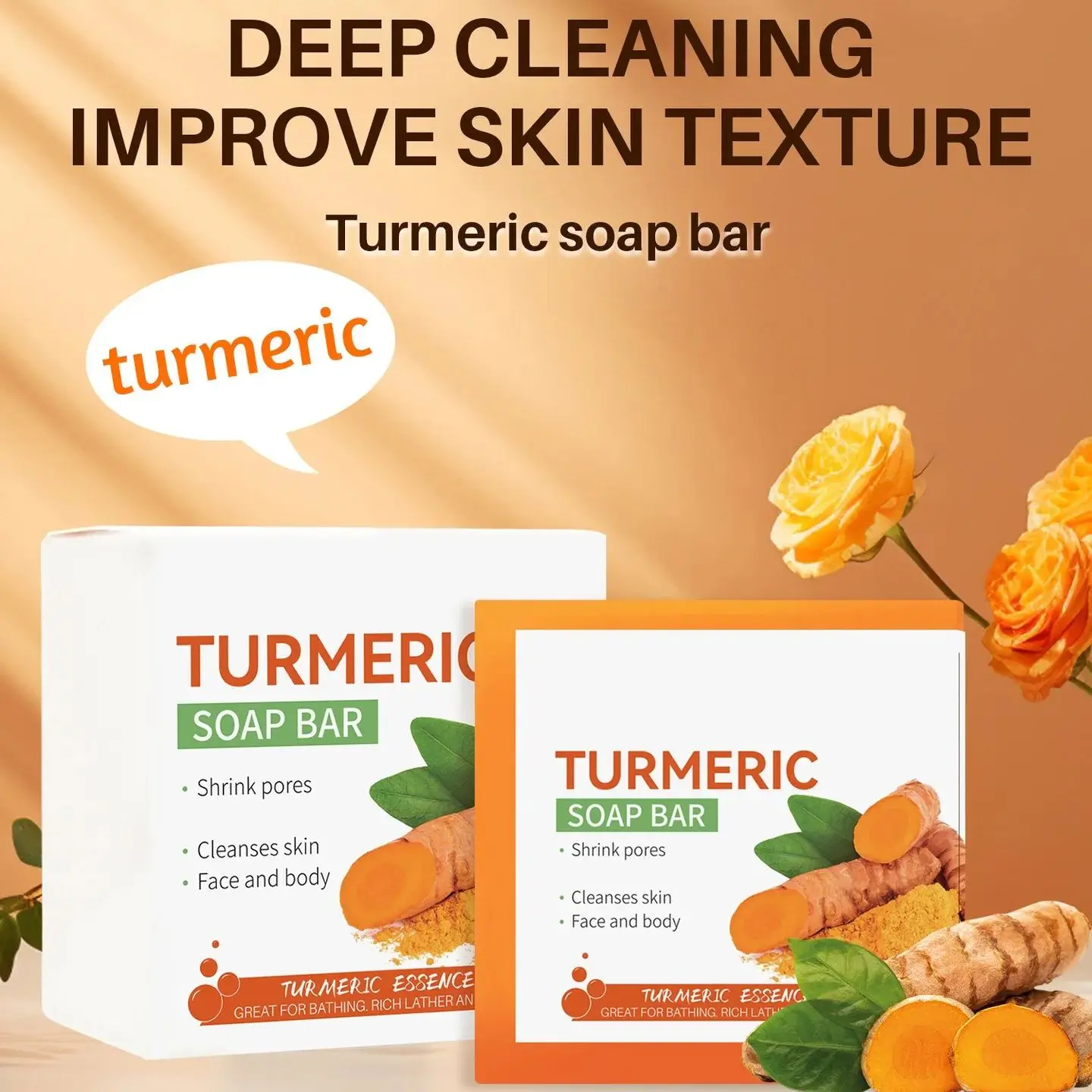Handmade Turmeric Soap – Brightening & Deep Cleansing for Dark Spots & Underarms - Image 3