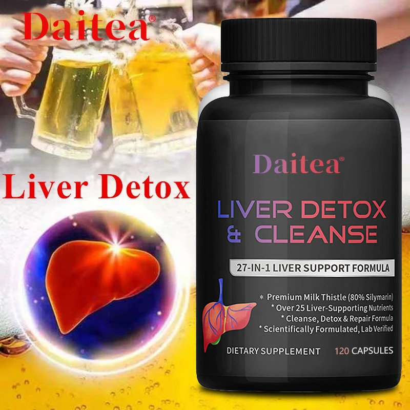 Liver Support Supplement with Milk Thistle Extract for Detox & Metabolism Boost