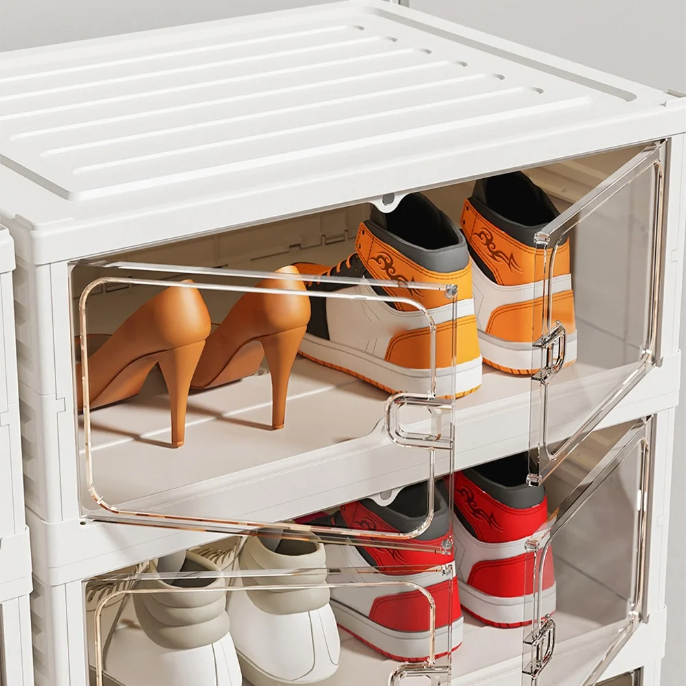 Space-Saving Foldable 6/9-Tier Stackable Shoe Rack – Narrow Entryway Organizer - Image 5