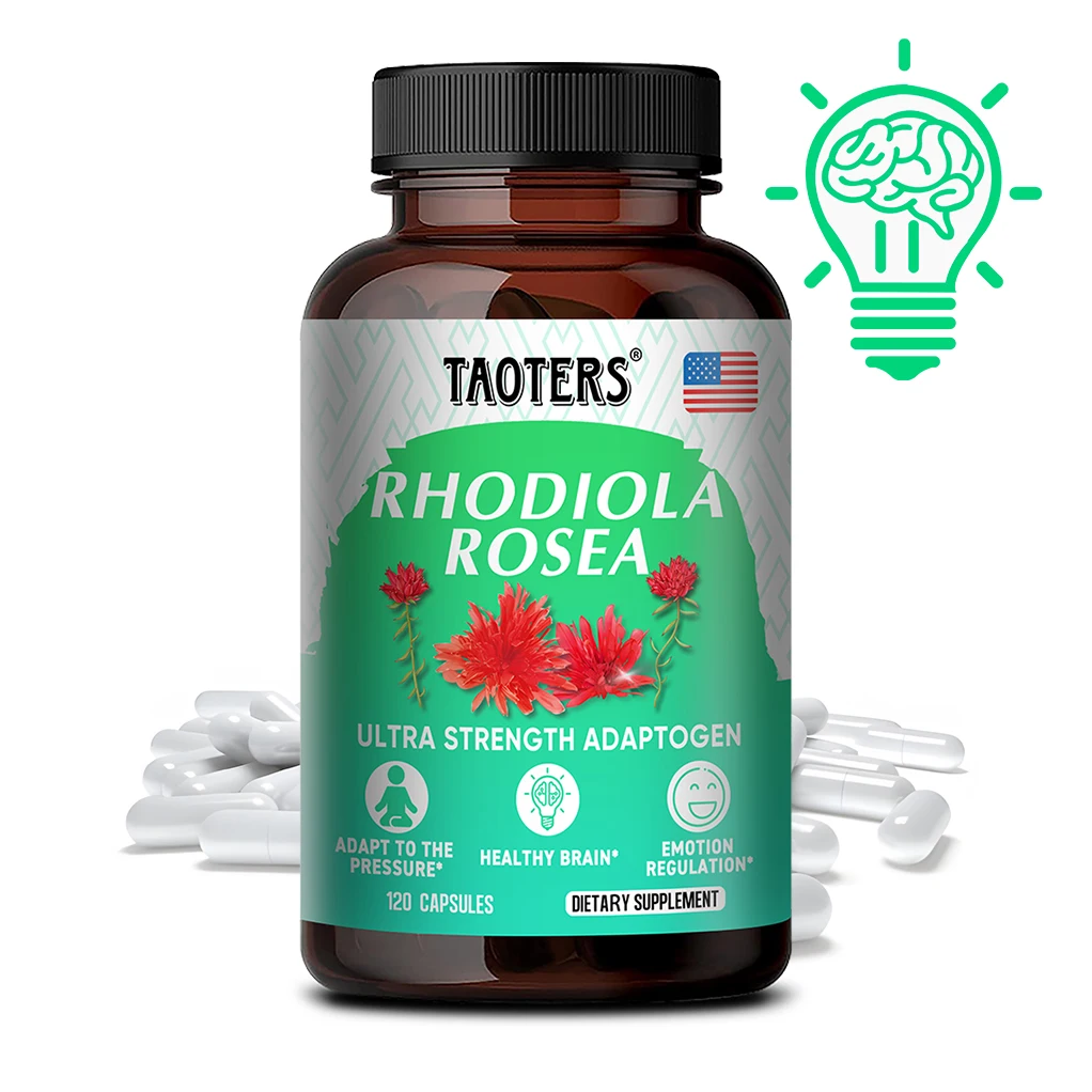 Rhodiola Rosea Supplement – 120 Vegan Capsules, 500mg – Natural Stress, Mood & Focus Support