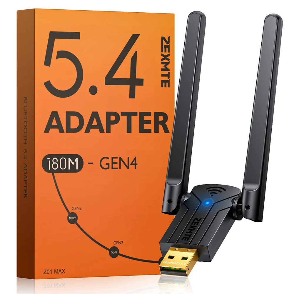 ZEXMTE Long Range USB Bluetooth Adapter, 5.4 USB Dongle with High Gain Antenna - Image 7