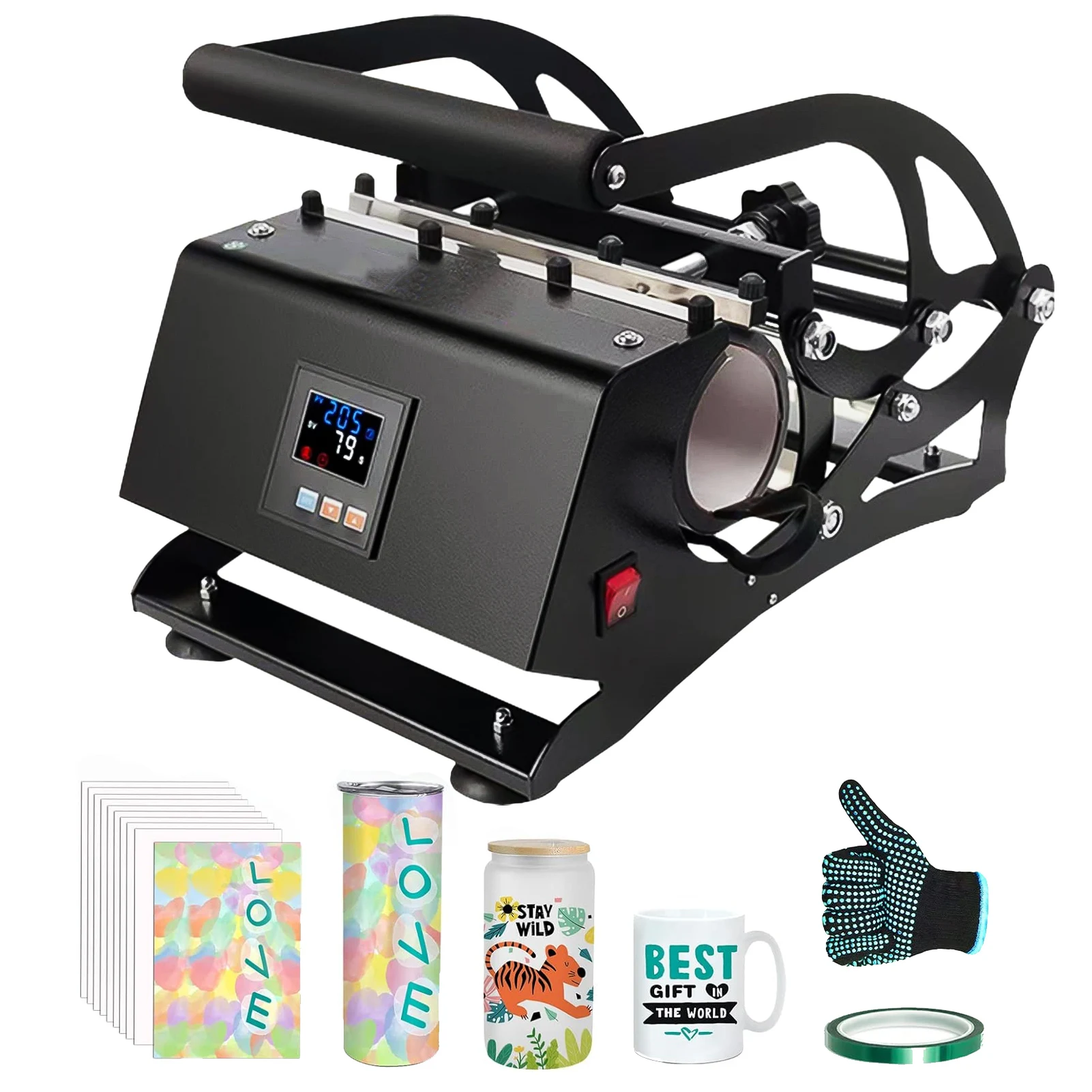 Tumbler Heat Press Machine, Multifunctional Mug Press for Home & Commercial