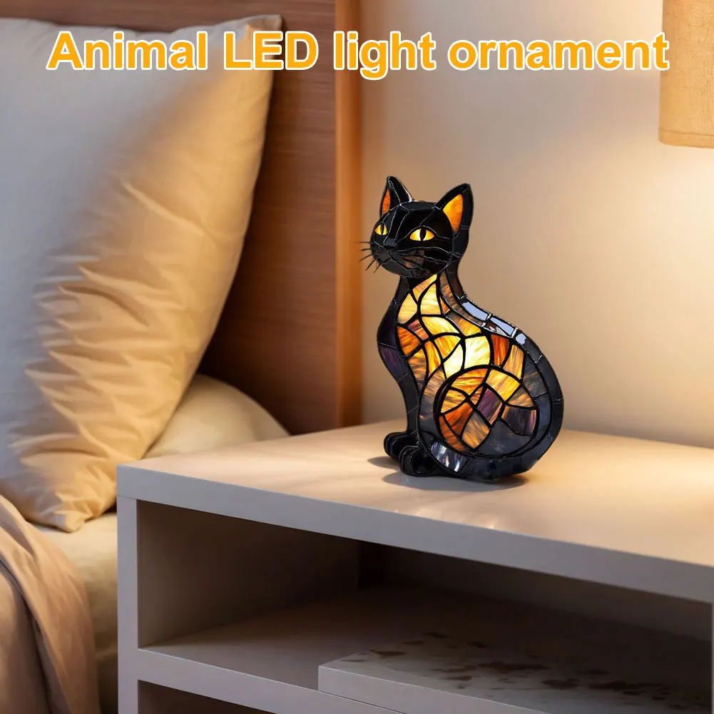 Animal Resin Table Lamp – Cute LED Bedside Light for Bedroom & Living Room