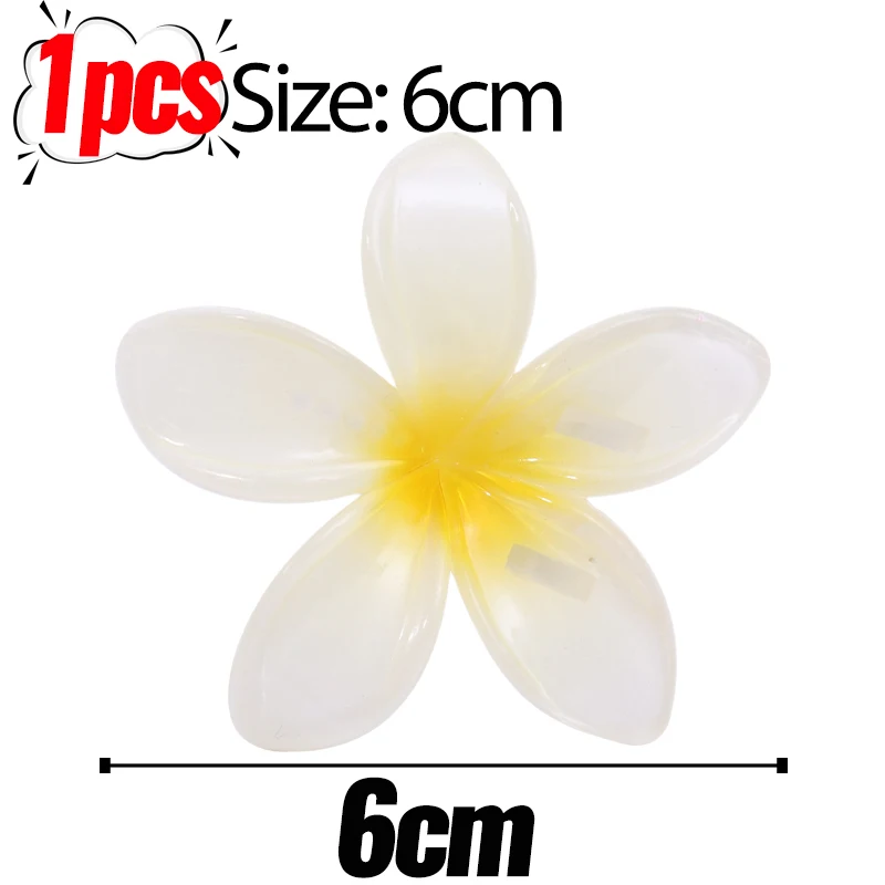 1/6Pcs Hawaiian Gradient Flower Hair Clips Small Claw Hairpin Crab Barrette Women Hair Accessories - Image 18
