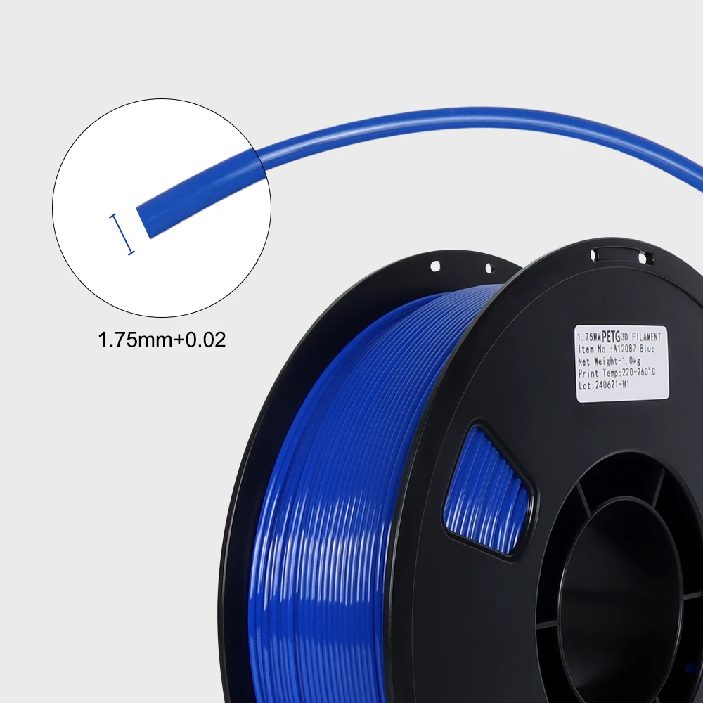 10kg PETG 3D Printer Filament, Color Mixing, 1.75mm, 5 Rolls, 1KG - Image 4