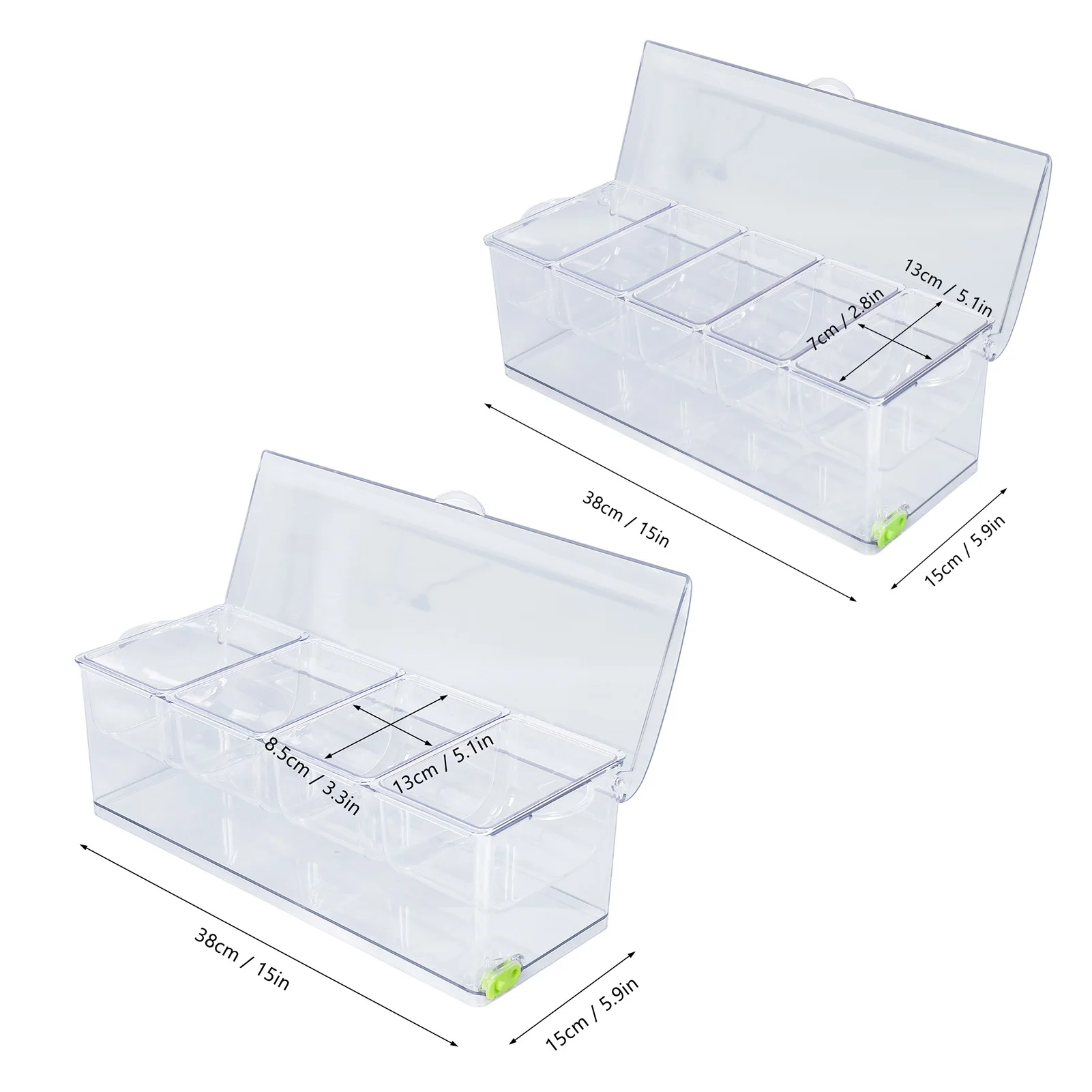 Ice Chilled Condiment Server – Multi-Functional Clear Plastic Cold Food & Sauce Storage Tray - Image 4