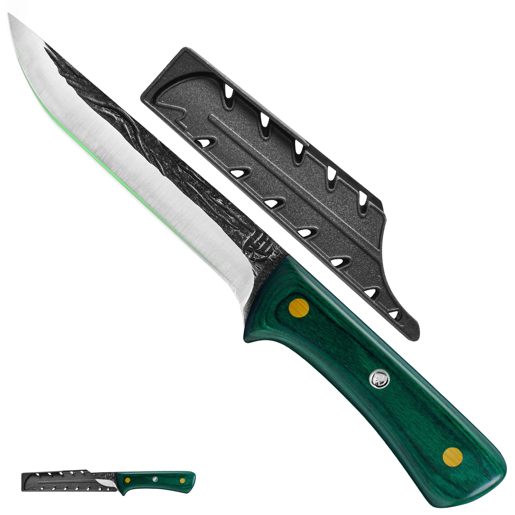 Full Tang Forged High‑Carbon Steel Chef Cleaver Knife with Sheath - Image 13