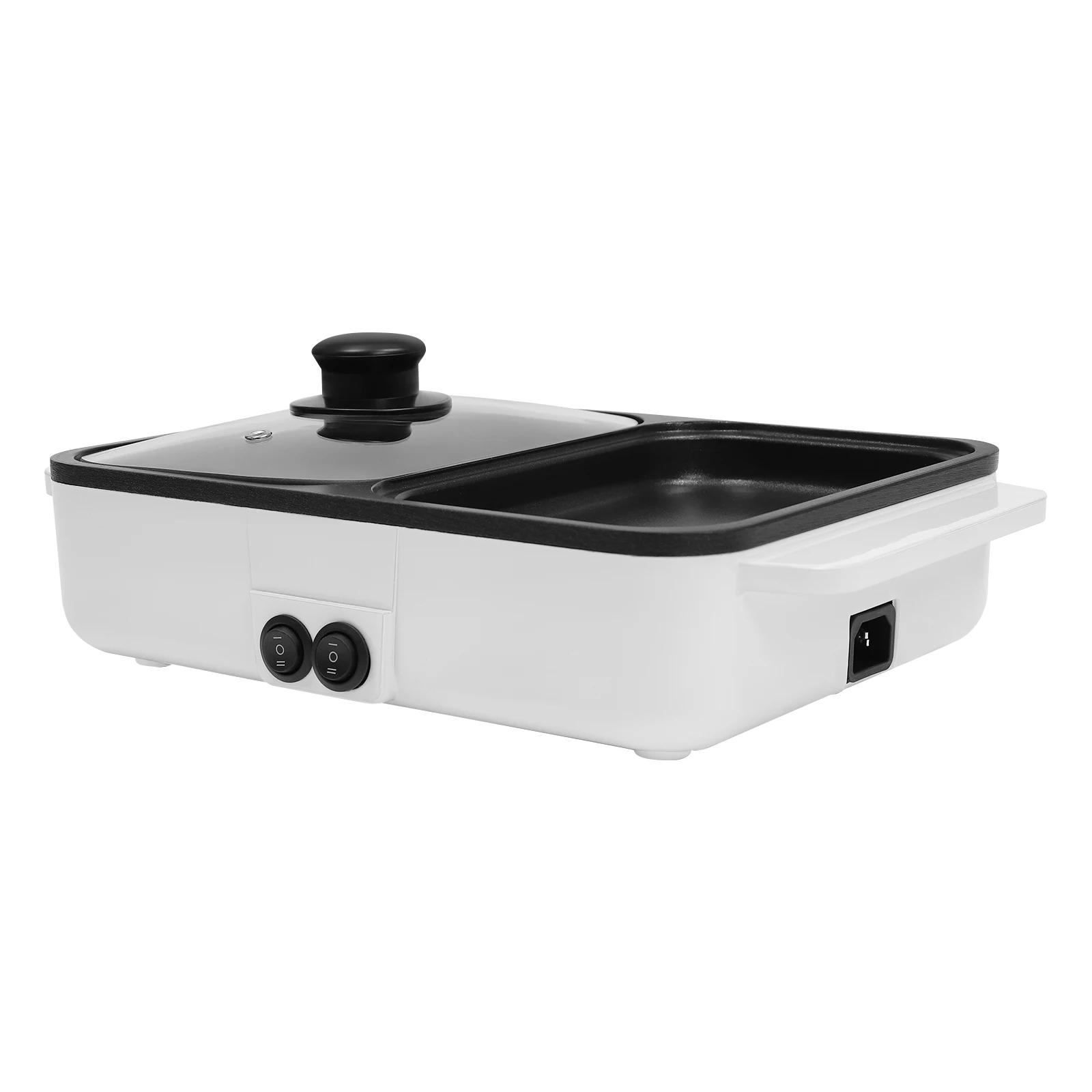 2-in-1 Mini Hot Pot and Grill Combo - Available in Pink, Blue, White for Home Cooking - Image 5