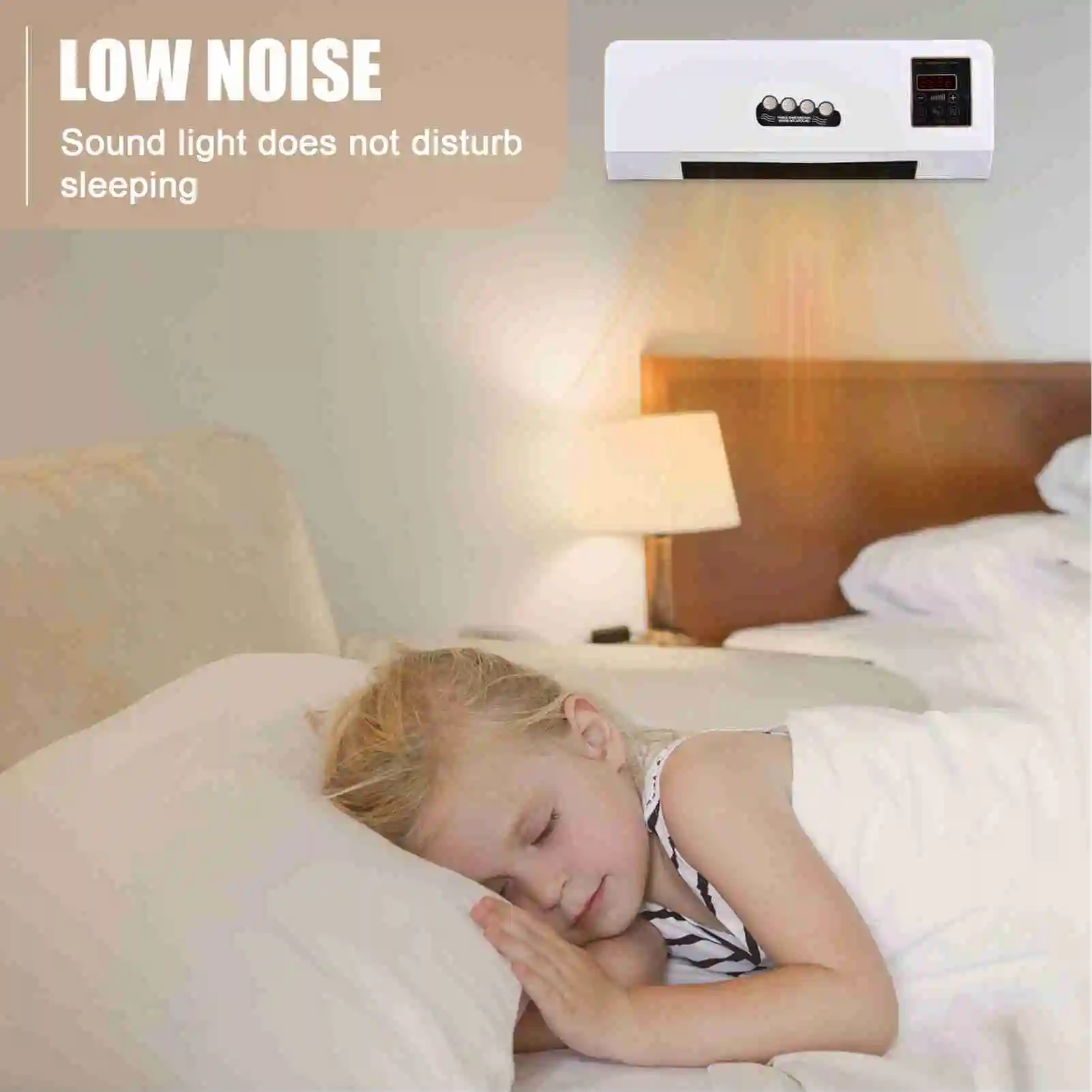 2-in-1 Heater Fan with Digital Timer & Display, Wall-Mounted Space Heater for Home Office - Image 5