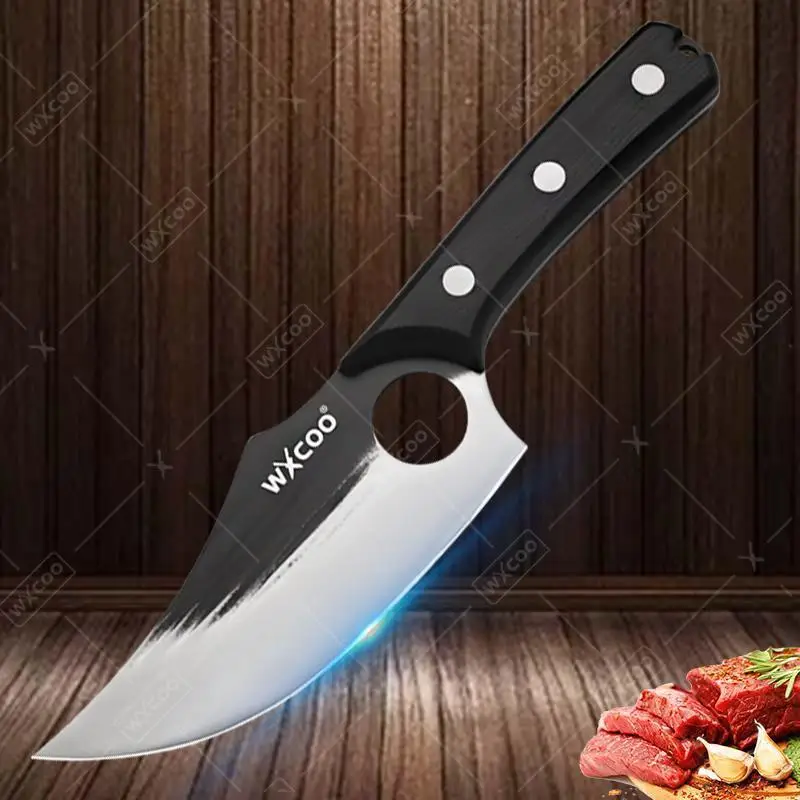 Hand Forged High Carbon Steel Knife Set – Chef, Cleaver, Utility, Meat & Camping Knives