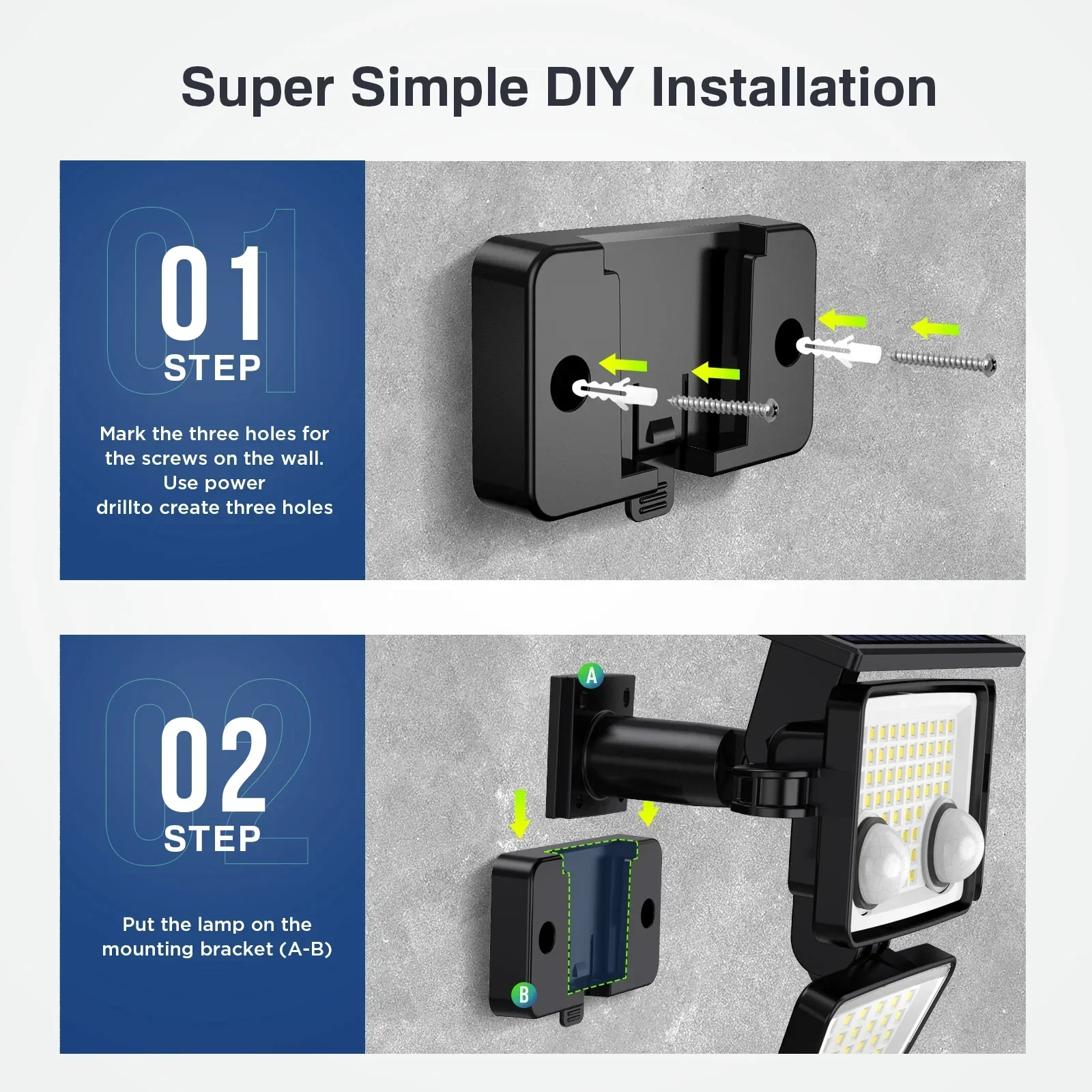 1/2/3pcs 188LED Solar Light – 3000LM IP65 Motion Sensor Security Flood Lamp - Image 5