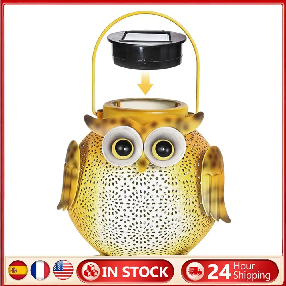 Iron Art Solar Hanging Lanterns – IP44 Waterproof, 600mAh Landscape Light for Balcony & Pathway