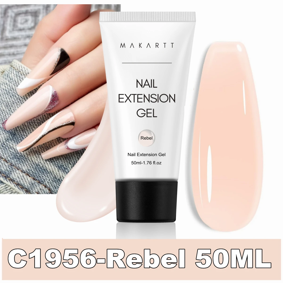 Makartt Natural Pink Poly Nail Gel – 50ML Builder for DIY Extensions - Image 31