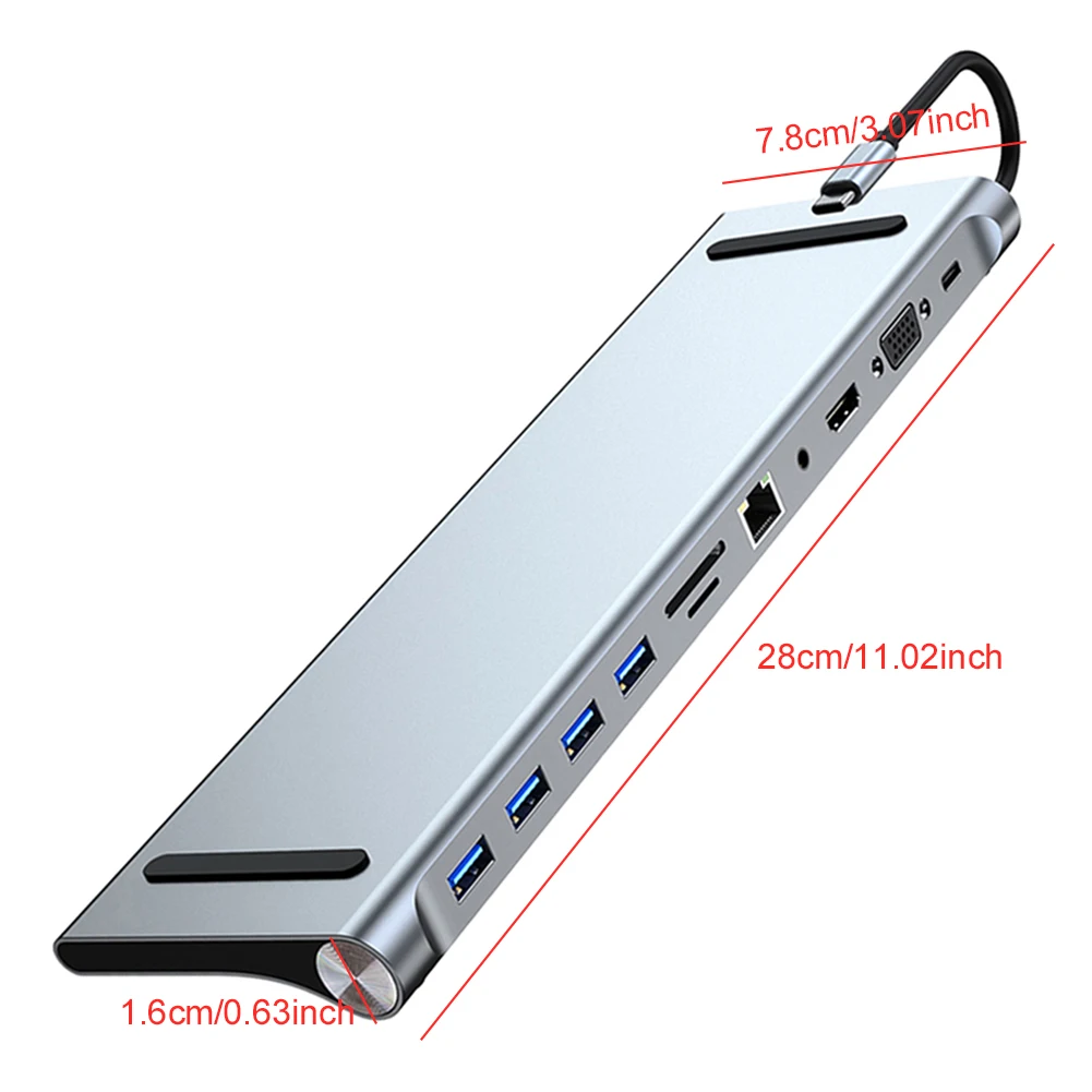 11-in-1 USB-C Docking Station Triple Display Hub for Dell, HP, Lenovo - Image 6