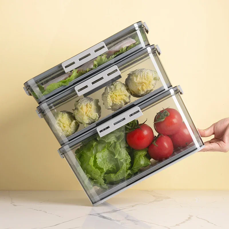 High-Capacity Fridge Storage Box – Airtight Organizer for Eggs, Fruits & Veggies - Image 2