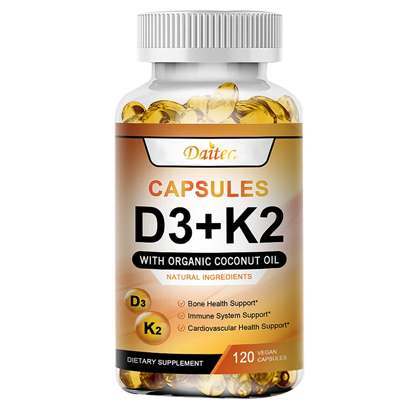 Vitamin K2 & D3 Supplement – Immune System & Bone Health Support (120 Capsules) - Image 7