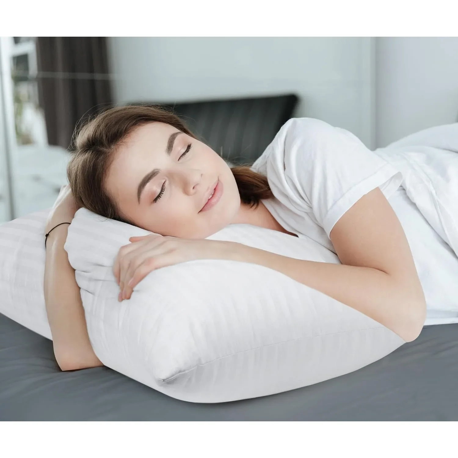 Queen Size Pillows Set of 6, Cooling Hotel Pillows for Side, Back & Stomach Sleepers - Image 6