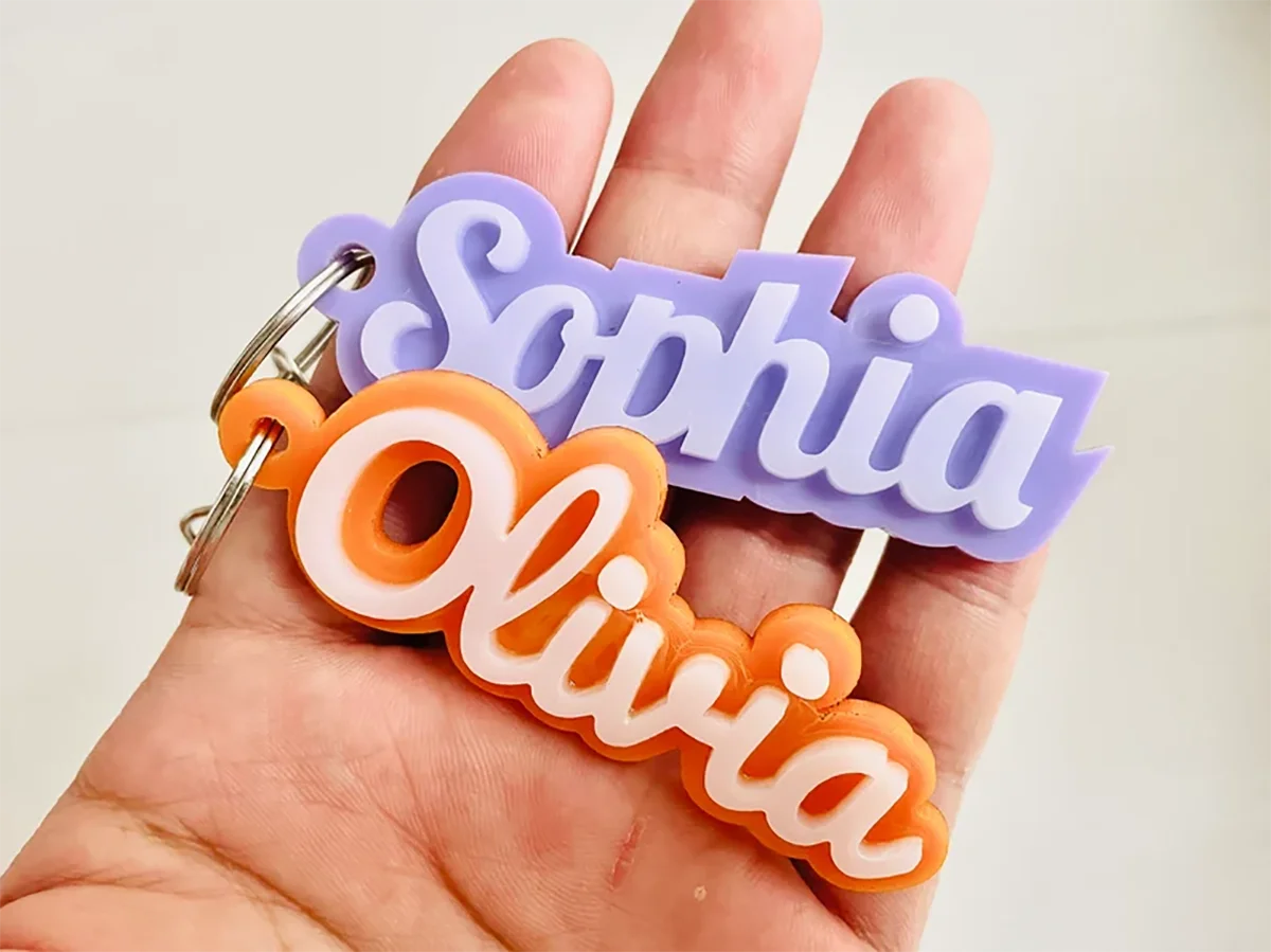 Wholesale Personalized Acrylic Name Keychain Custom Label Daily Accessories Christmas Gift - Image 3