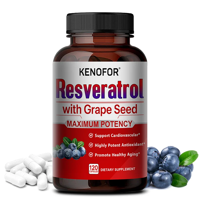 Resveratrol Supplements with Trans-Resveratrol for Anti-Aging & Heart Health