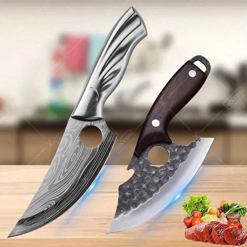 Hand‑Forged High‑Carbon Stainless Chef Knife Set – Multipurpose Cooking & Boning Tool